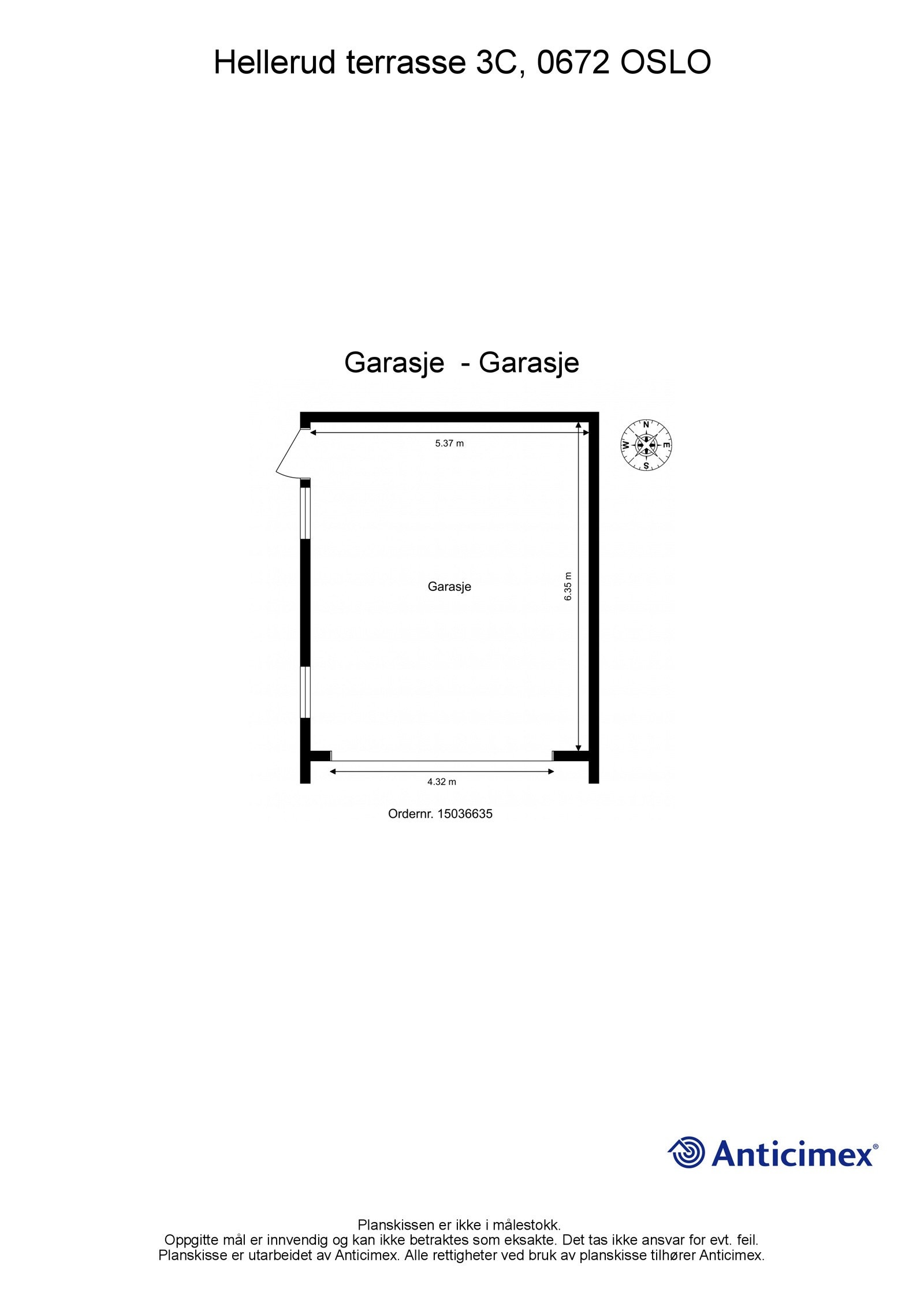 Plantegning av garasjen. Galleribilde