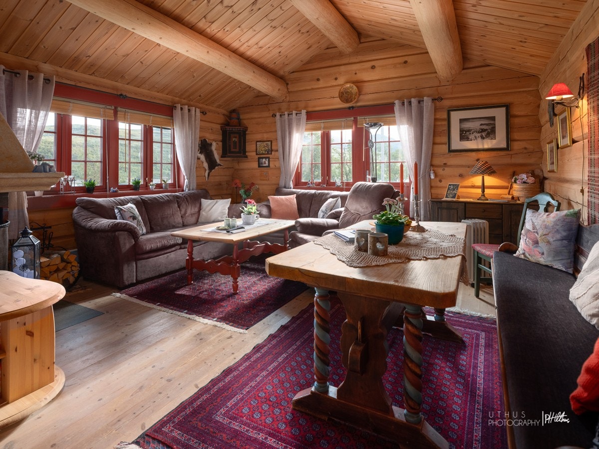 Innbydende oppholdsrom Galleribilde