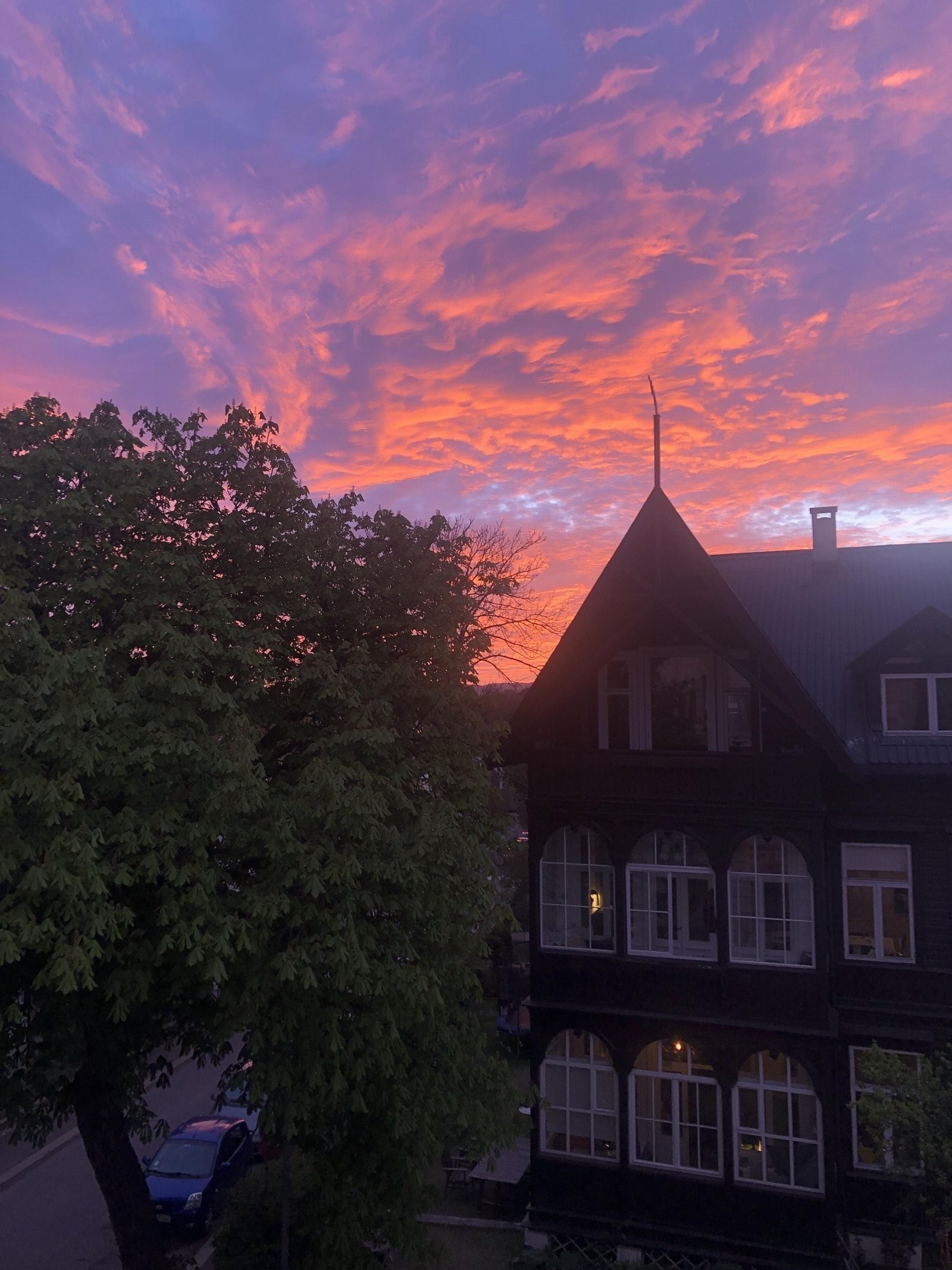 Solnedgang sett fra leiligheten - Selgers eget bilde Galleribilde