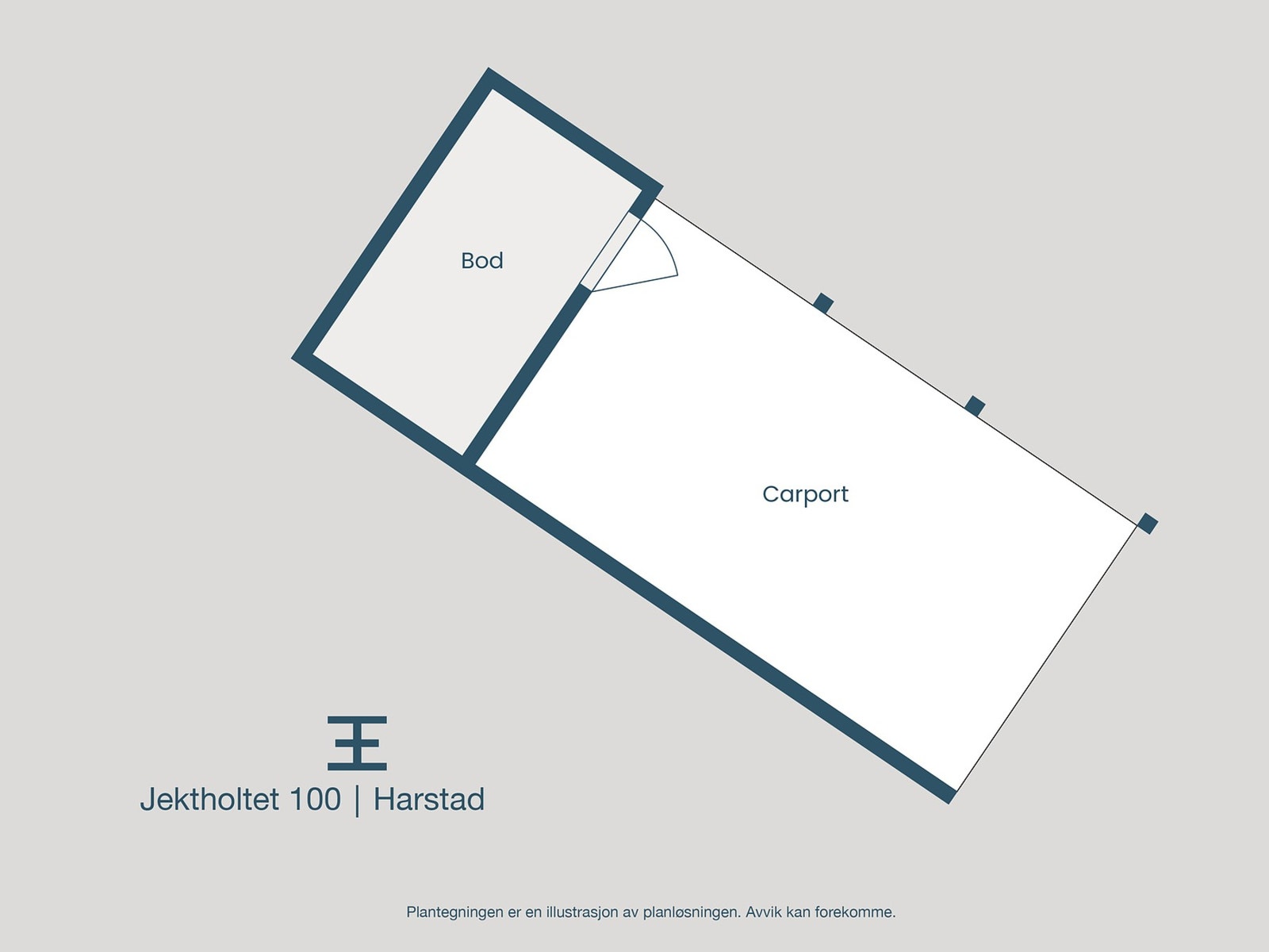 Plantegning carport Galleribilde
