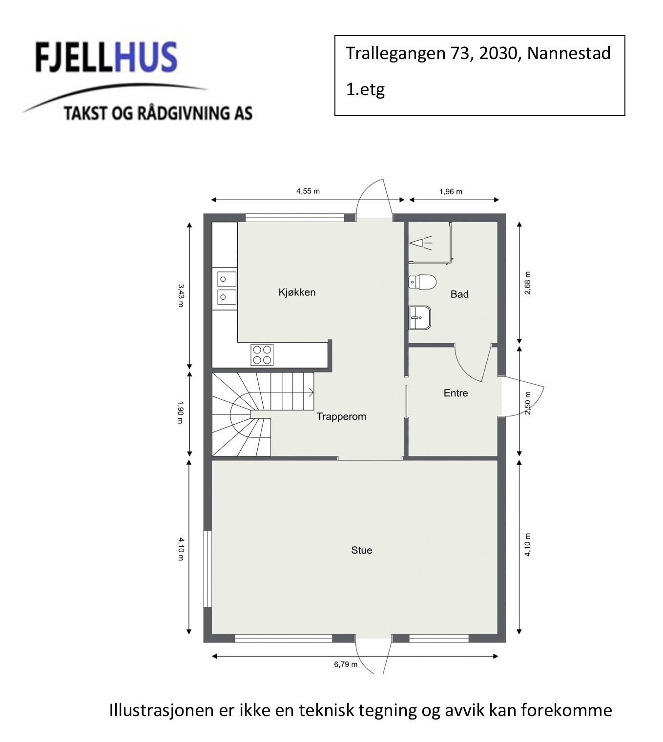 Plantegning 1. etasje Galleribilde