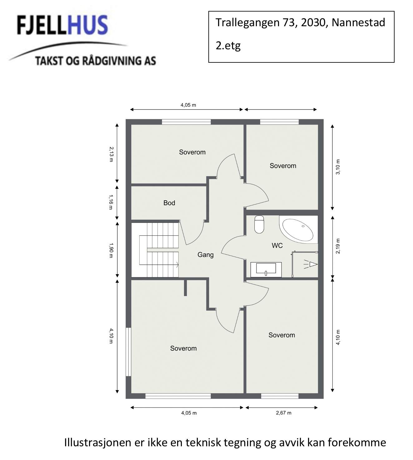 Plantegning 2. etasje Galleribilde