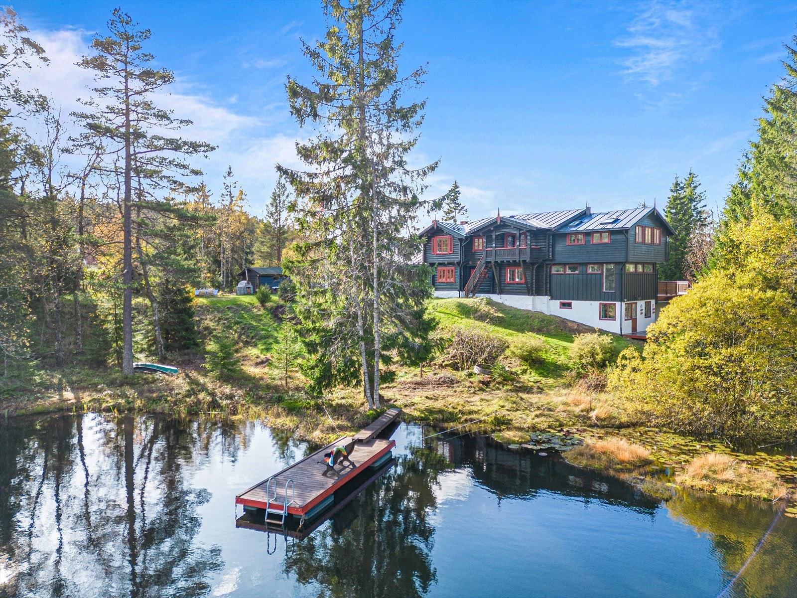 Badeflåten mot Lillevann. Galleribilde