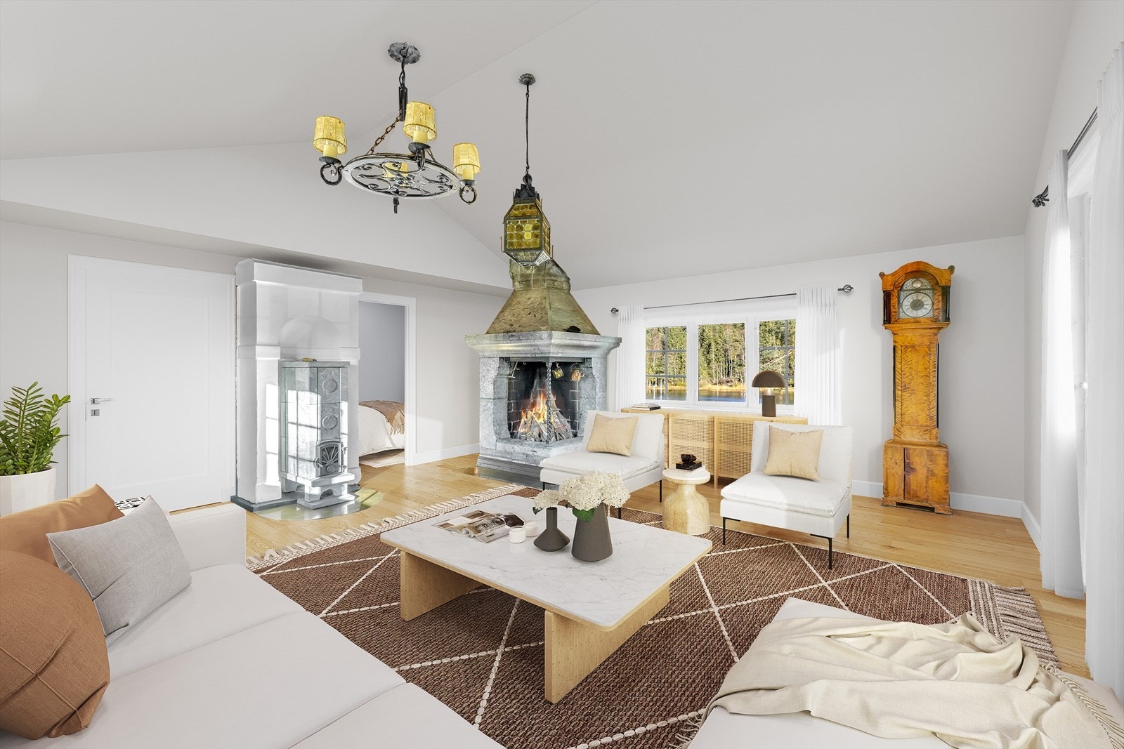 .. og samme rom og vinkel med digital styling. Galleribilde