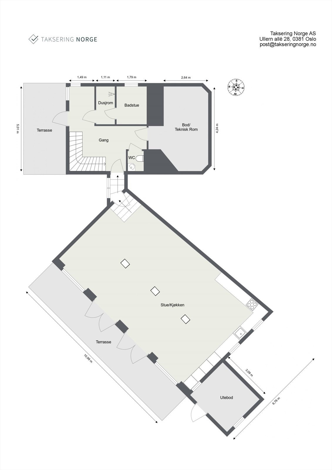 Plantegning underetasje. Galleribilde