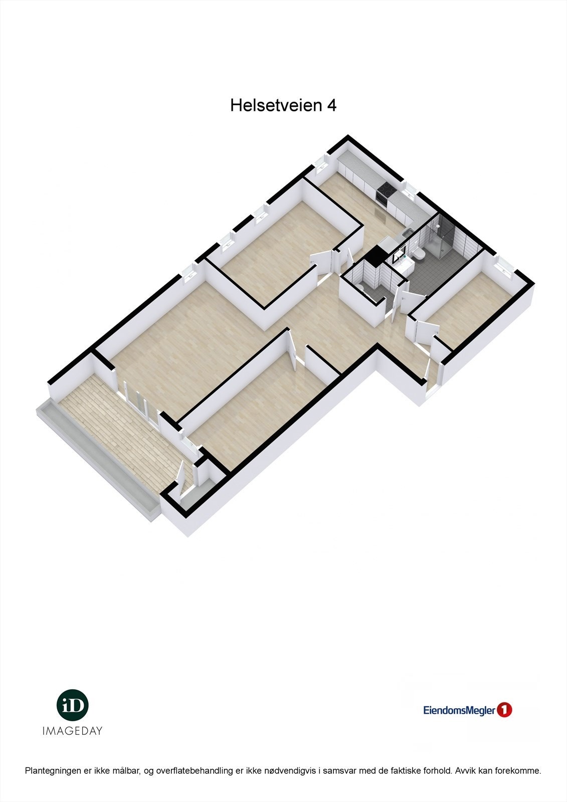 Plantegning 3. etg. - 3D Galleribilde