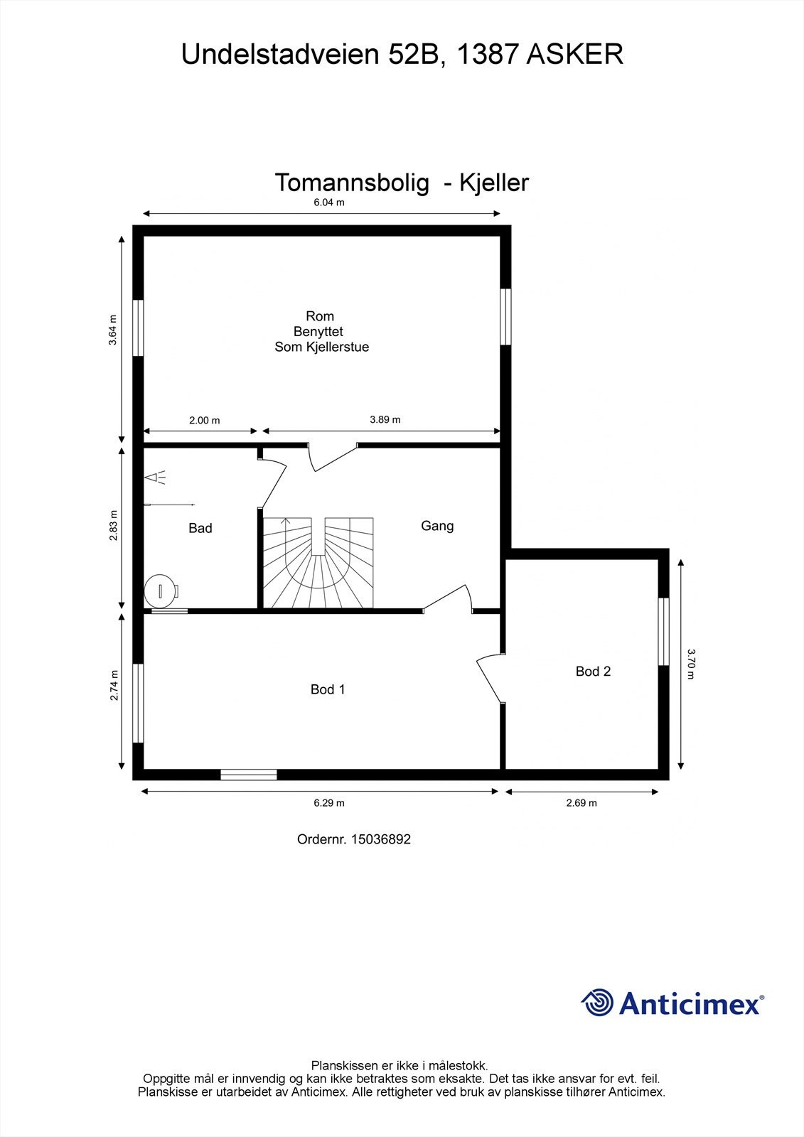 Plantegning kjelleretasje Galleribilde