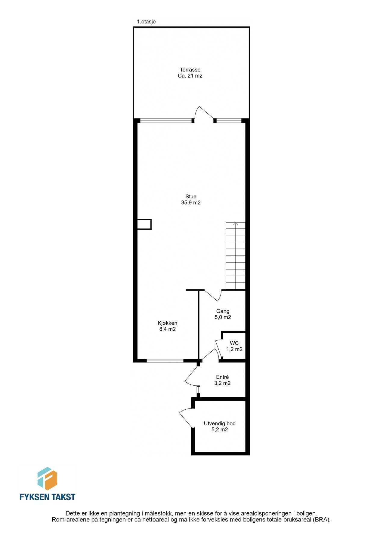 Planskisse 1. etasje. Galleribilde