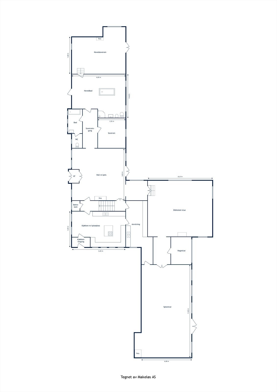 Langveis 1 etg Galleribilde