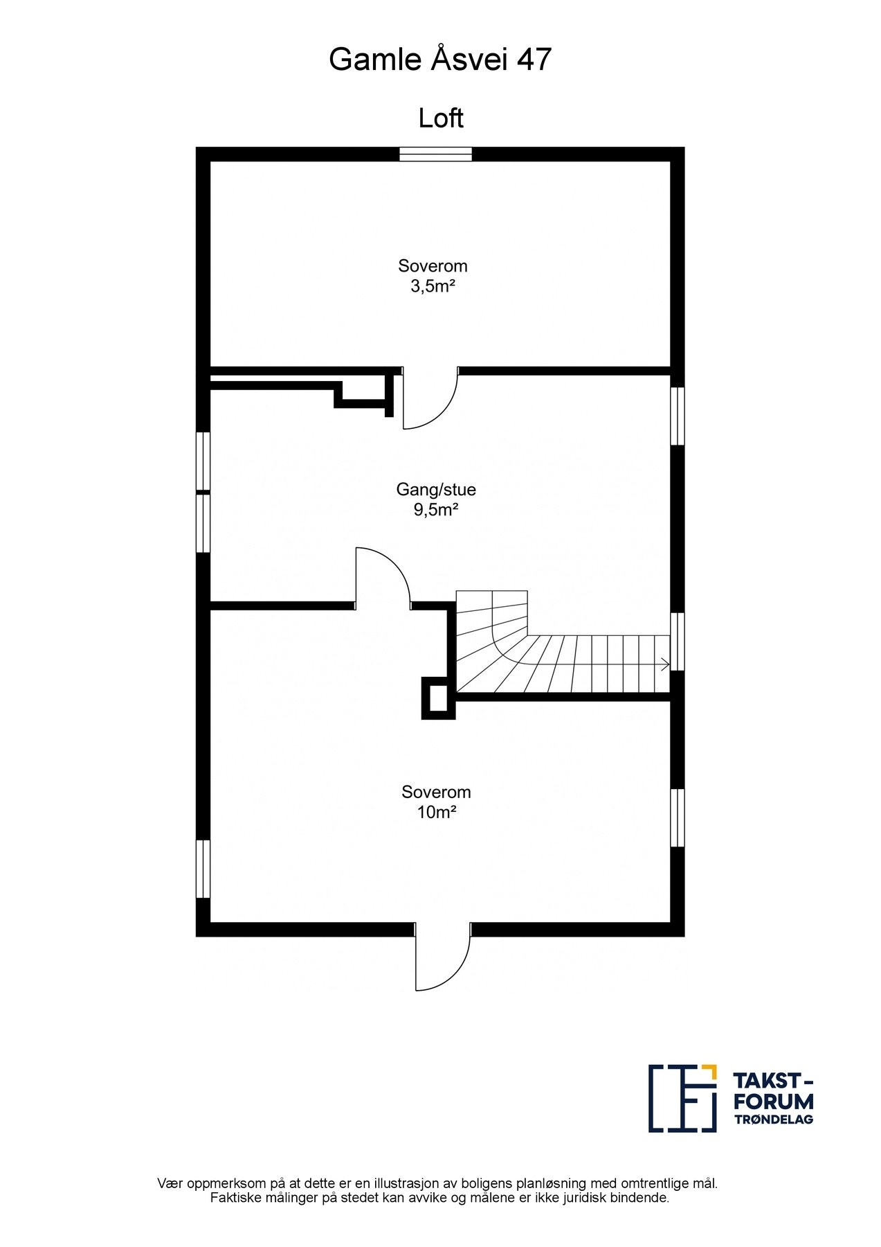 Plantegning loft Galleribilde