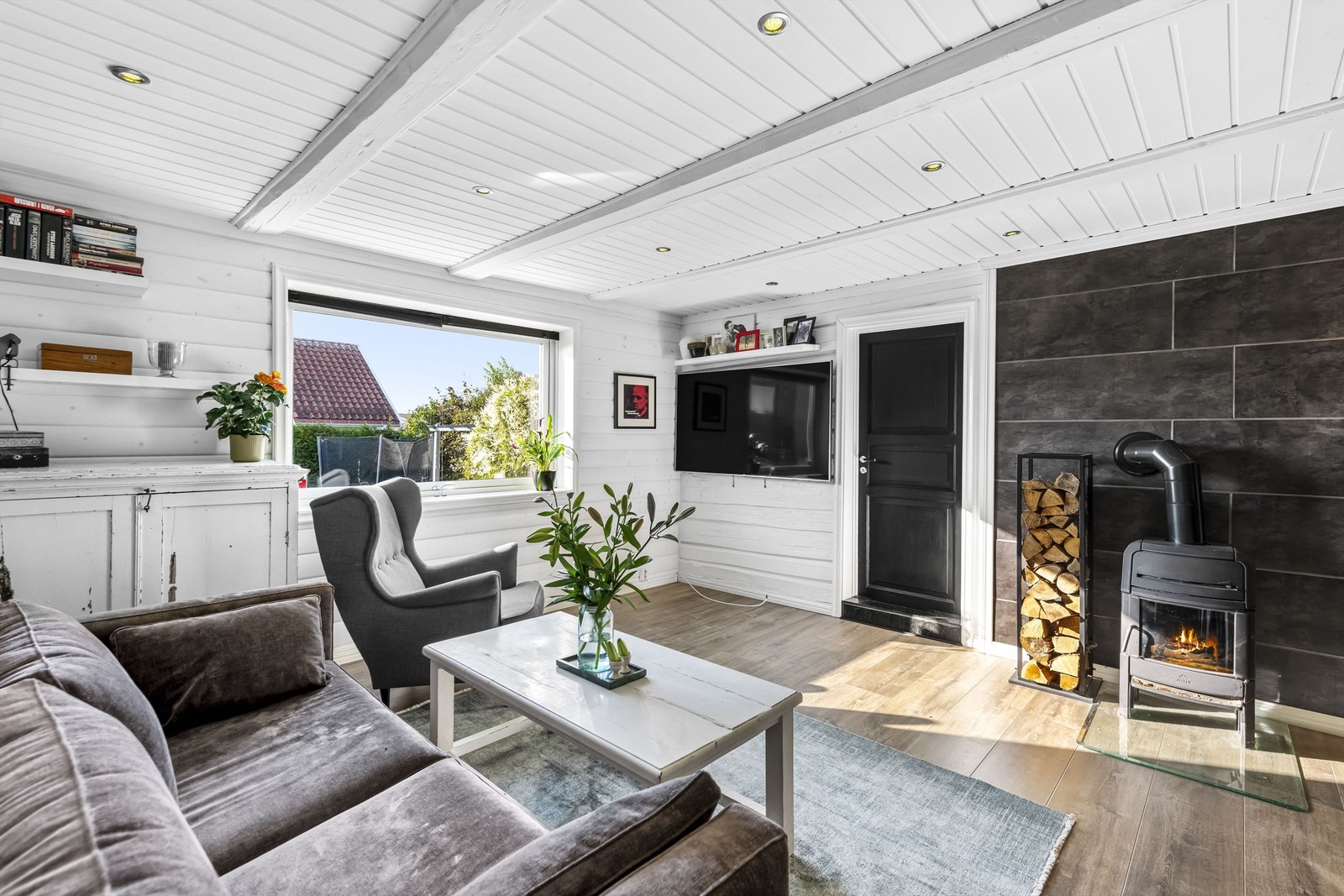 Koselig lys stue Galleribilde