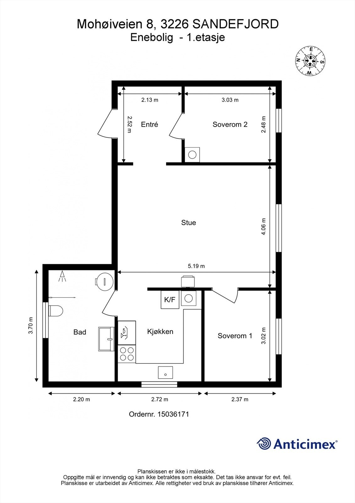 Plantegning 1.etg Galleribilde