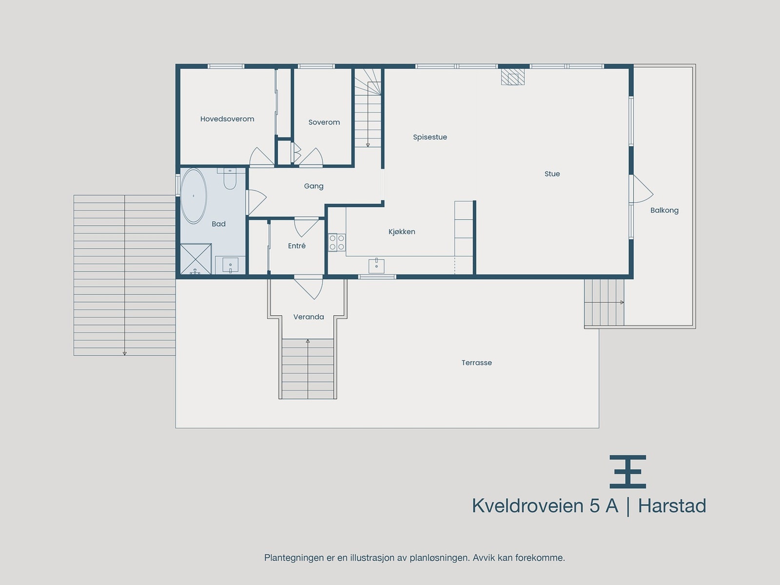 Plantegning hovedetasje Galleribilde