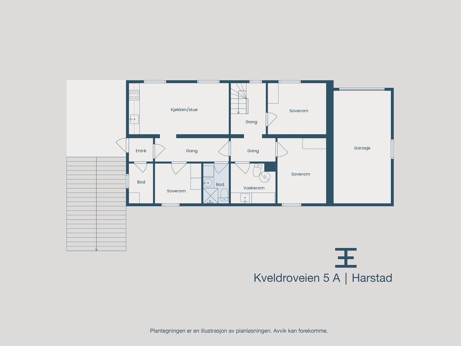 Plantegning underetasje Galleribilde