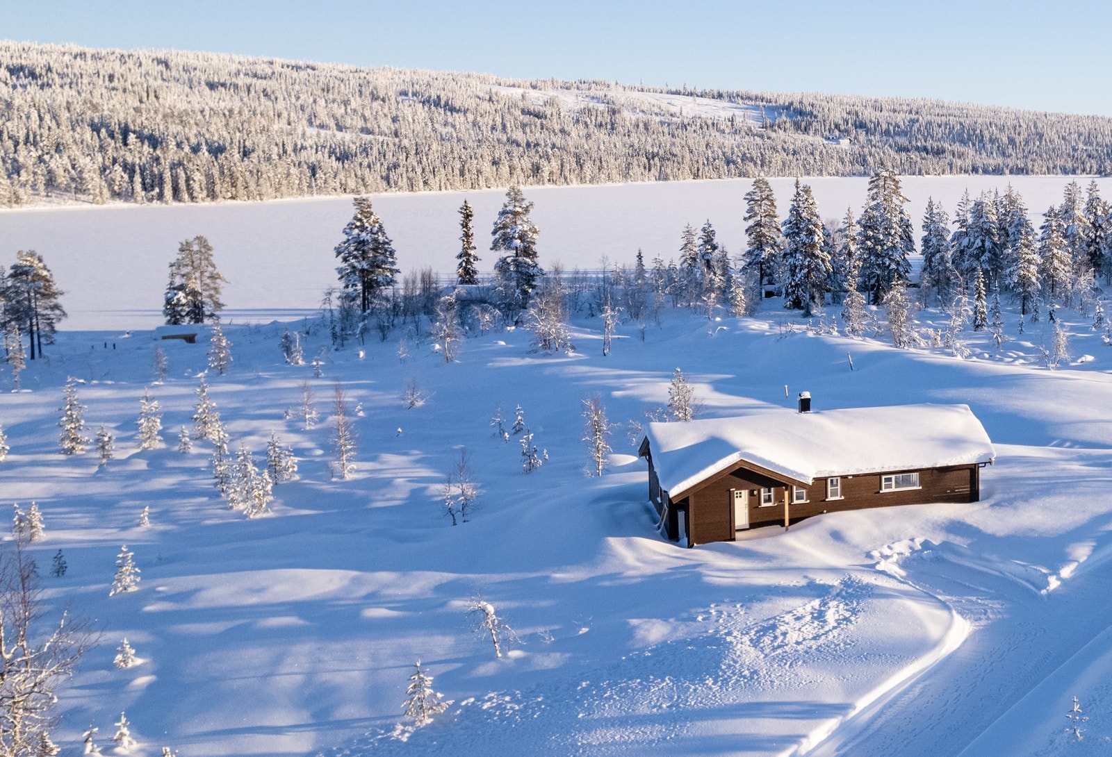 Bekkeblom på tomt 12 - Eltsjøen bak. Galleribilde