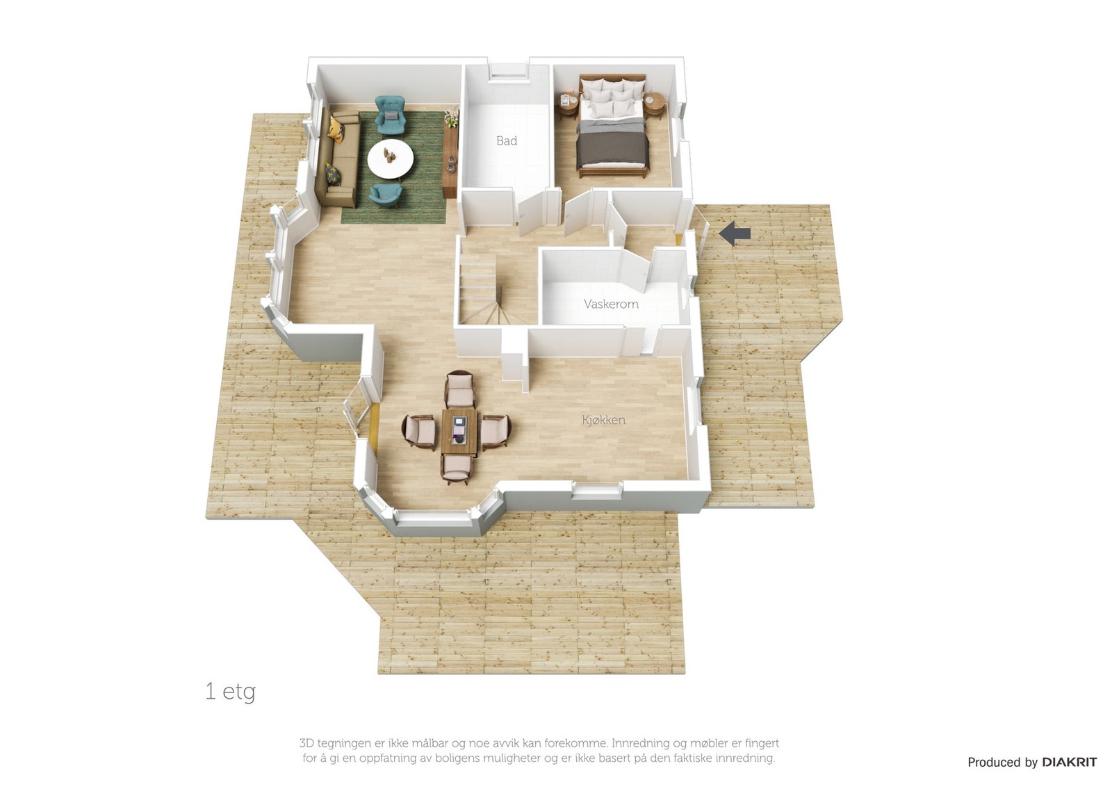 Planskisse hovedetasje Galleribilde