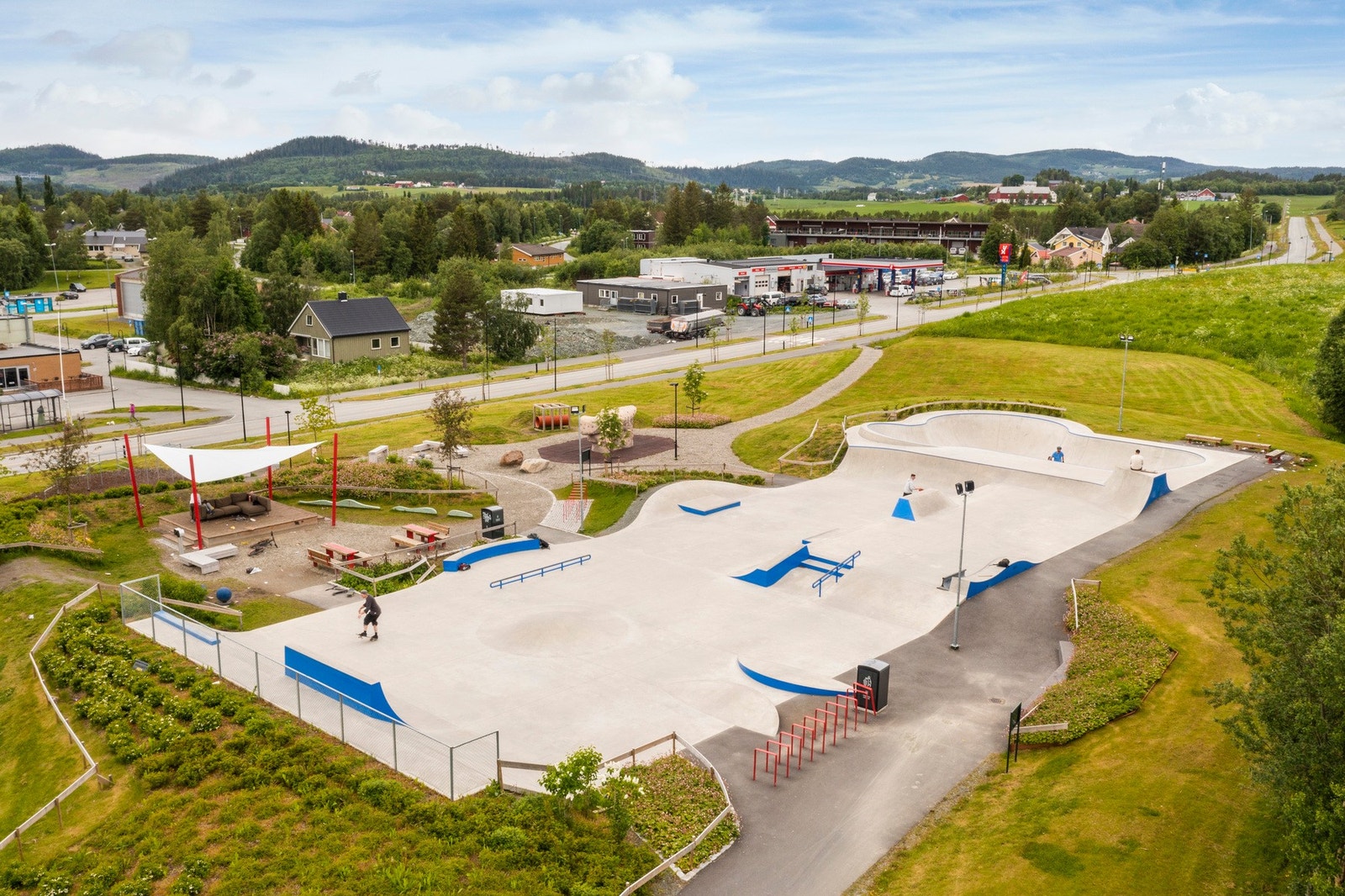 Klæbu skatepark er en av de nærmeste naboene, og har blitt et av de flotteste anleggene i hele Trøndelag Galleribilde