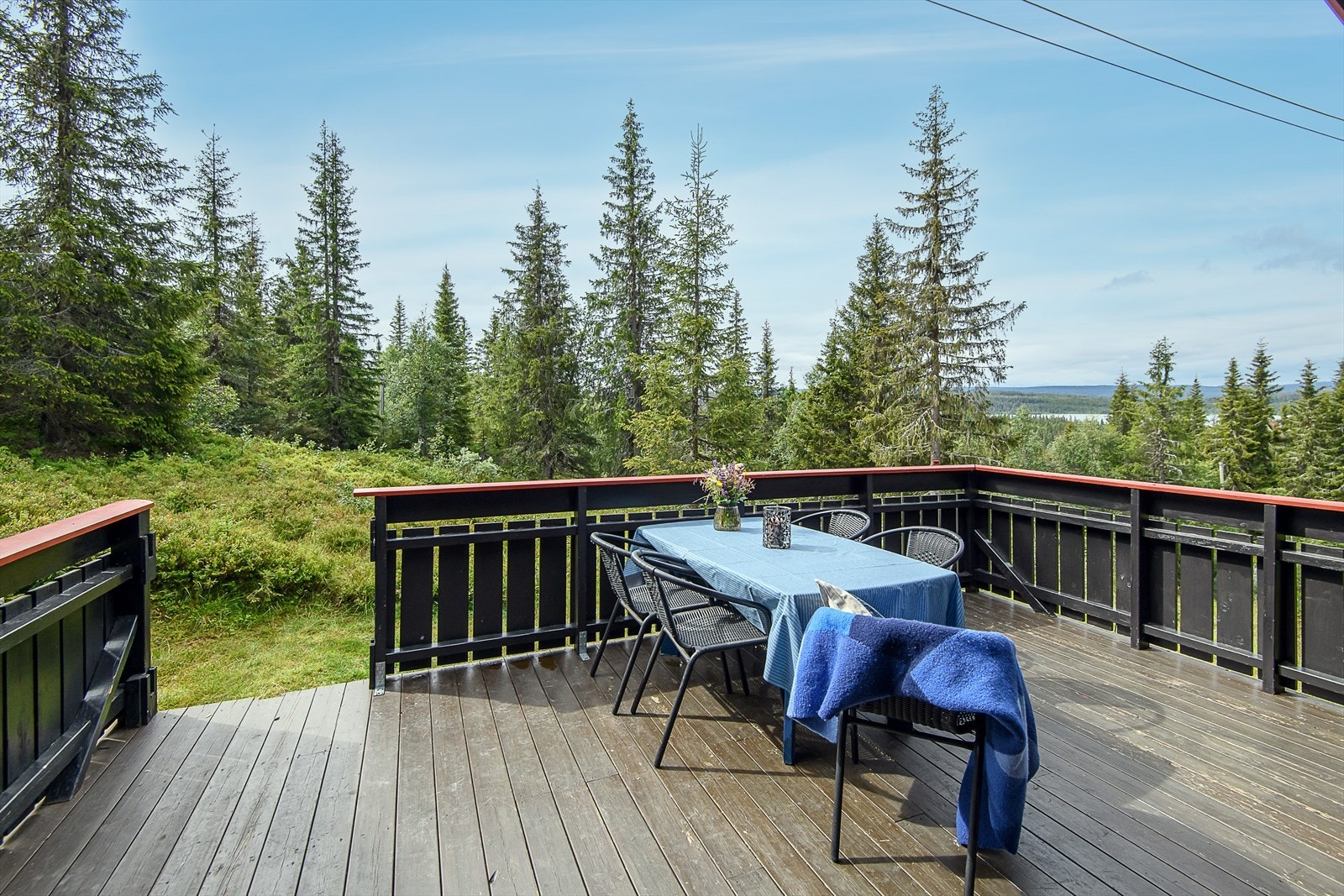 Romslig terrasse med adkomst fra stue eller fra terreng Galleribilde