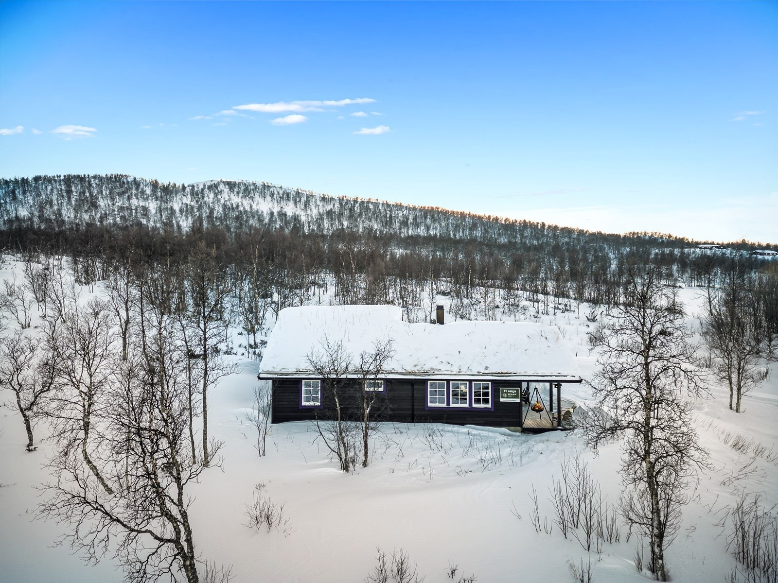 Like ved hytta er det skiløyper som går sammen med det store løypenettet på Røros. Galleribilde