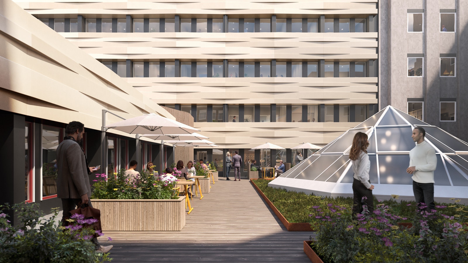 3D av ny uteplass Galleribilde