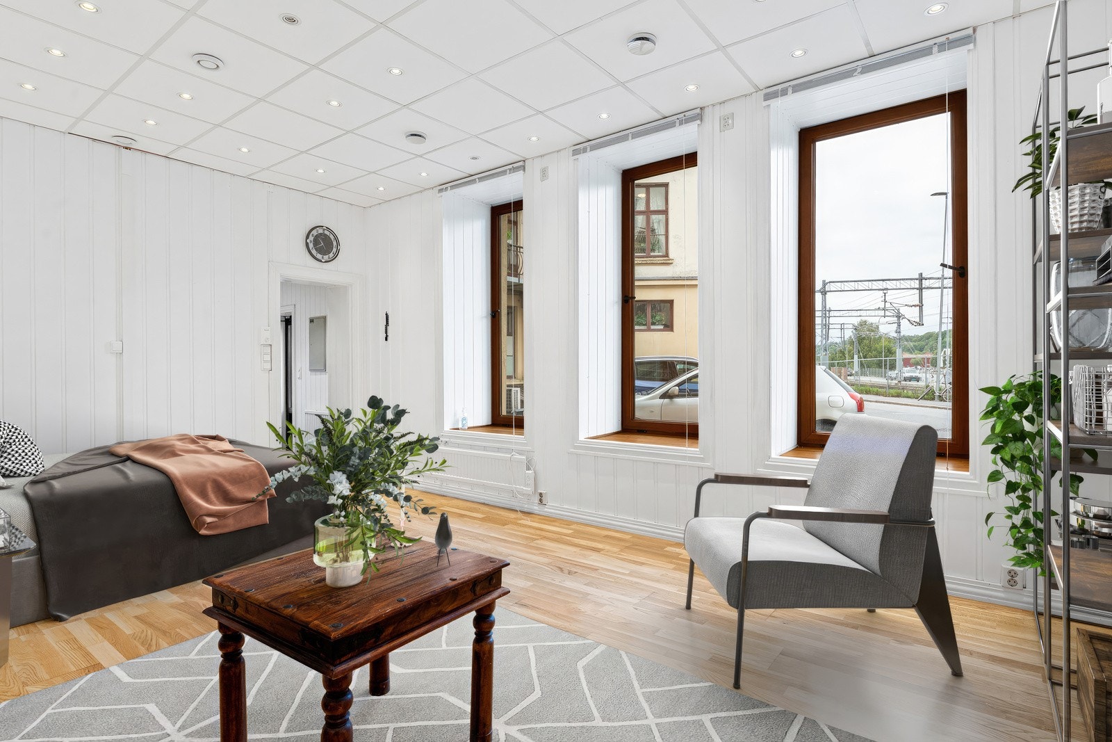 Velkommen til Kirkegata 26 - Stue / soverom digital stylet Galleribilde