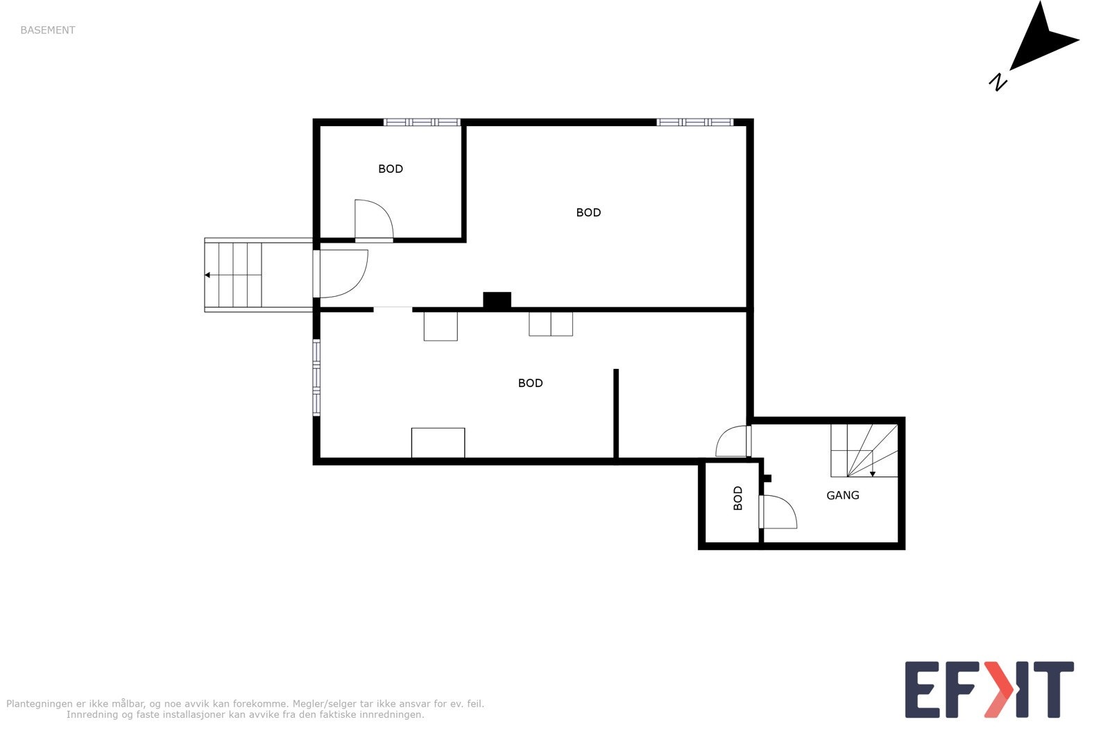 Planskisse kjeller Galleribilde