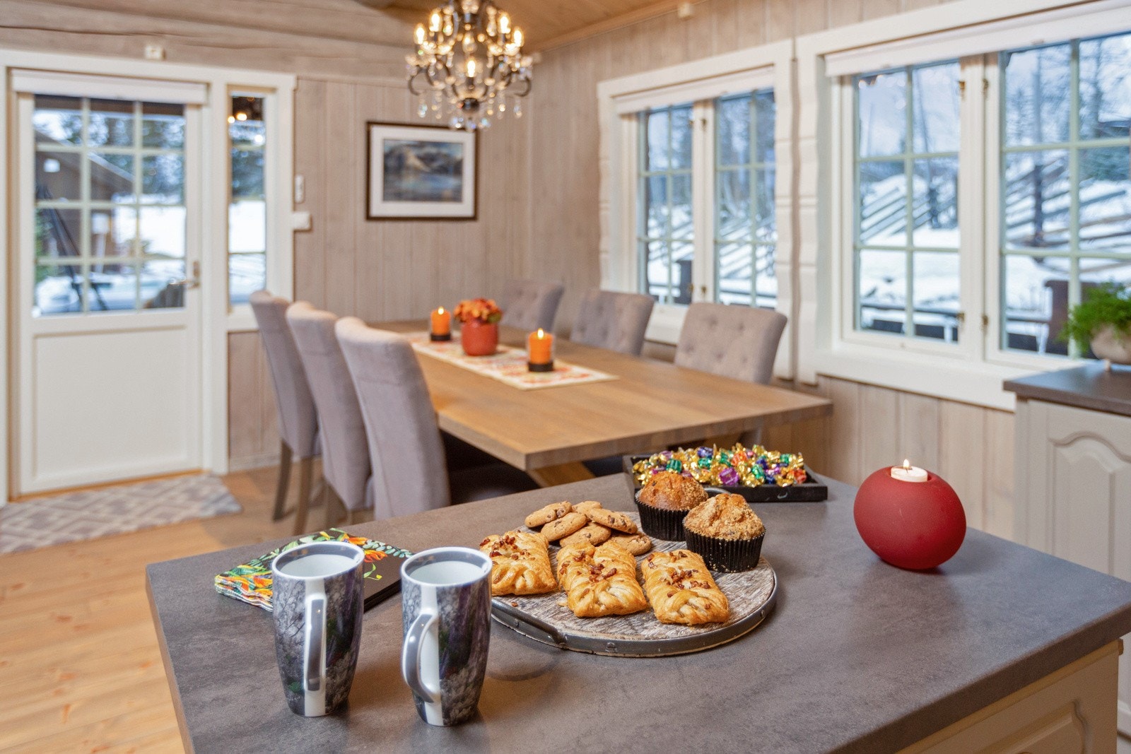 Her kan det diskes opp med mye godsaker. Galleribilde