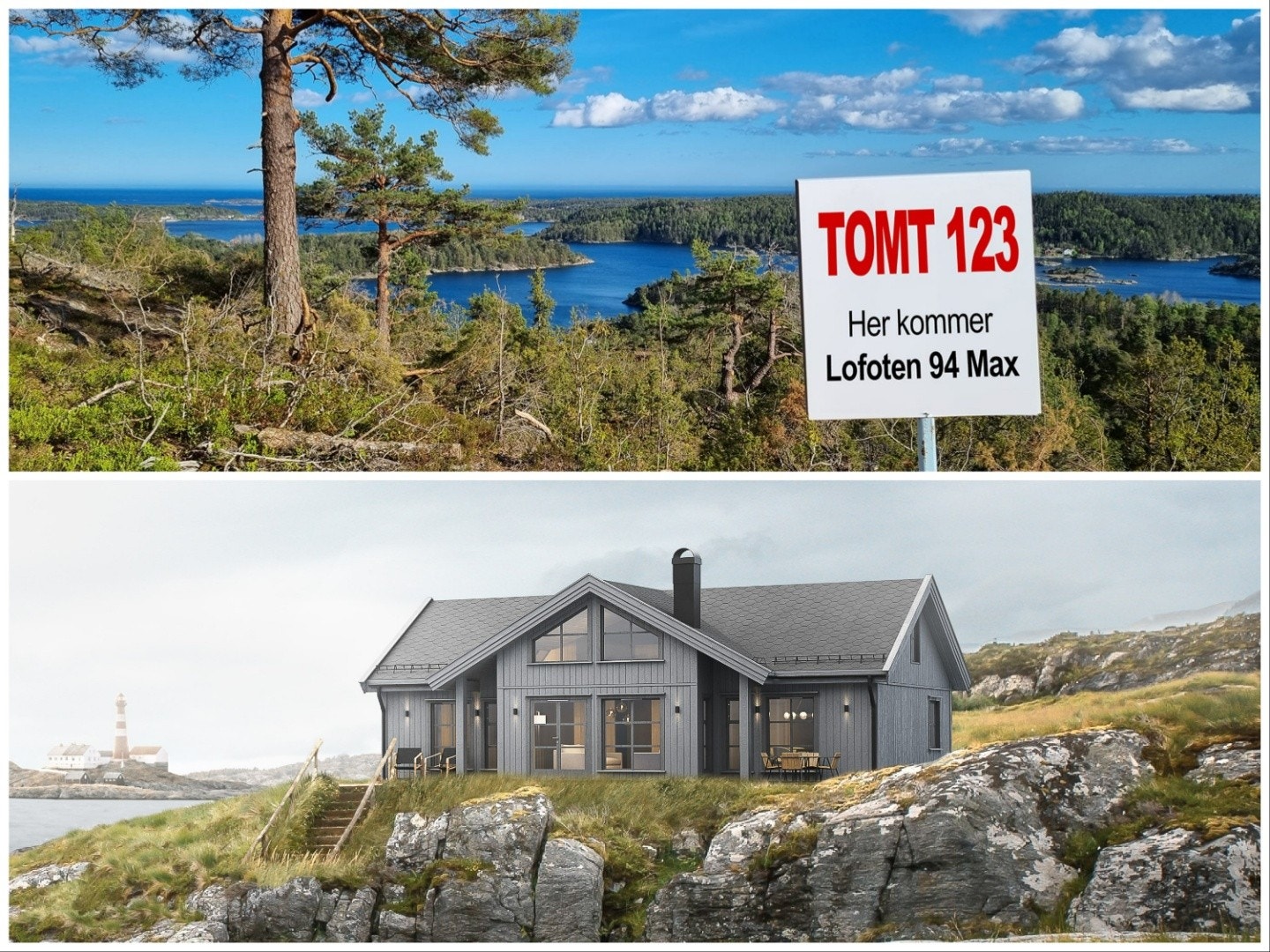 På tomt 123 bygger vi nå Lofoten 94 Max fra Nordlyshytter - Innflytningsklar i løpet av mai 2024! Galleribilde