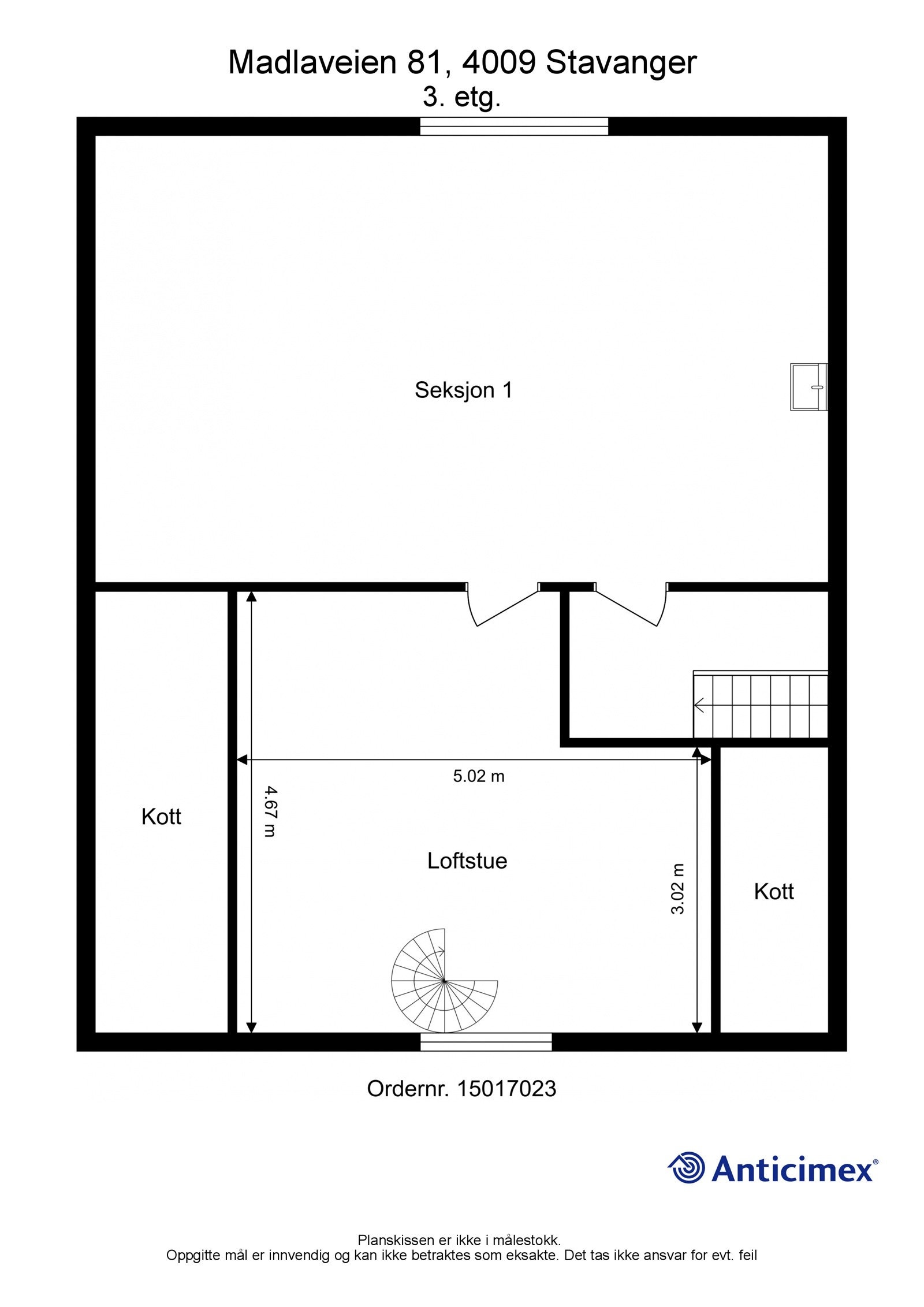 Plantegning | 3. etasje / Loft Galleribilde