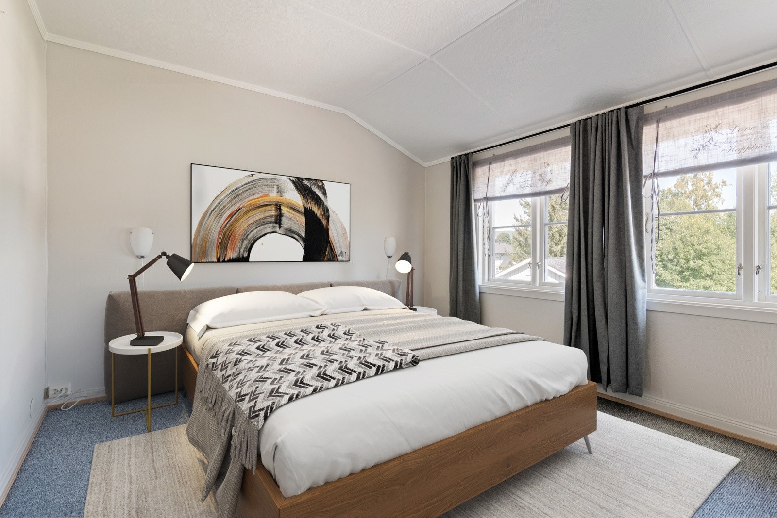 Hovedsoverom med god plass til dobbelseng. Galleribilde