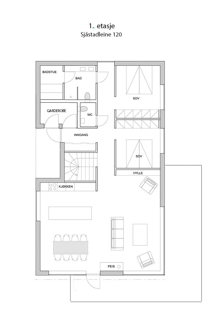 Plantegning 1.etasje. Galleribilde