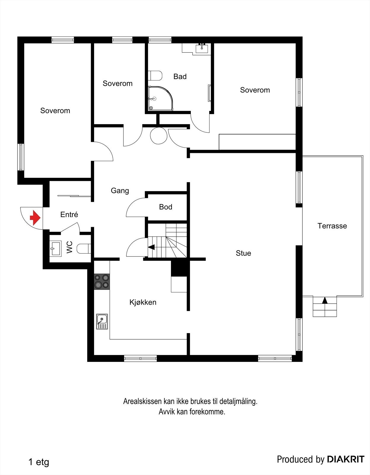 1.etasje: For å ta mål direkte i tegningen benytt følgende link: https://cdn.diakrit.com/product/furnish/12458022 Galleribilde