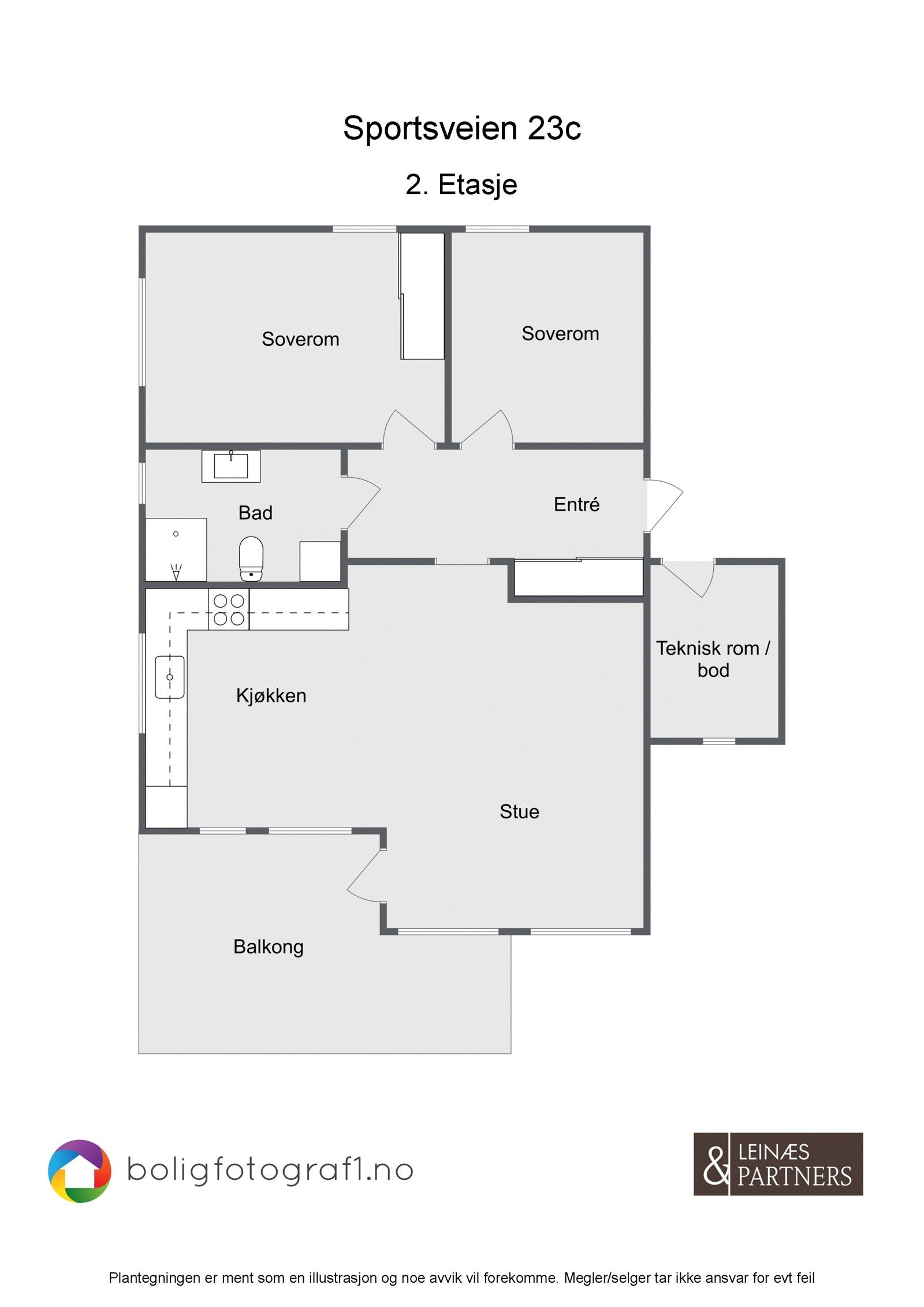 Plantegning 2. etasje Galleribilde