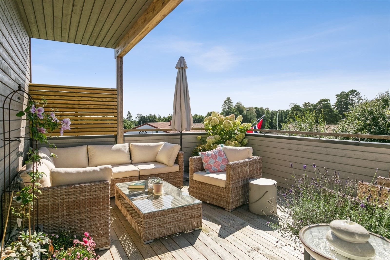 Fantastisk takterrasse Galleribilde