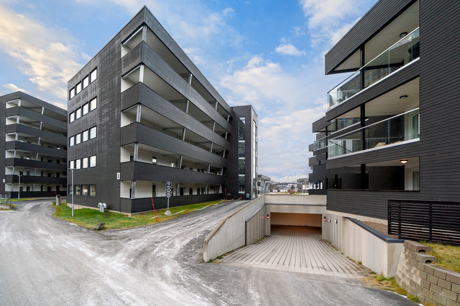 Blokkene på Vangberg er fra 2017 og følger et stilrent design.