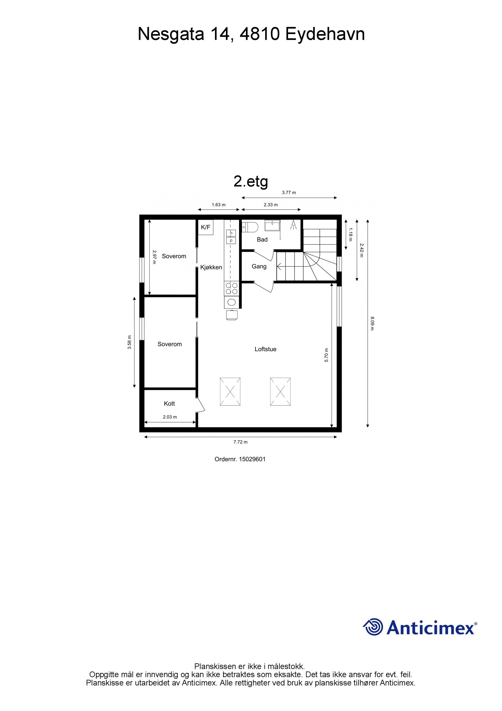 Plantegning Loftsetasje Galleribilde
