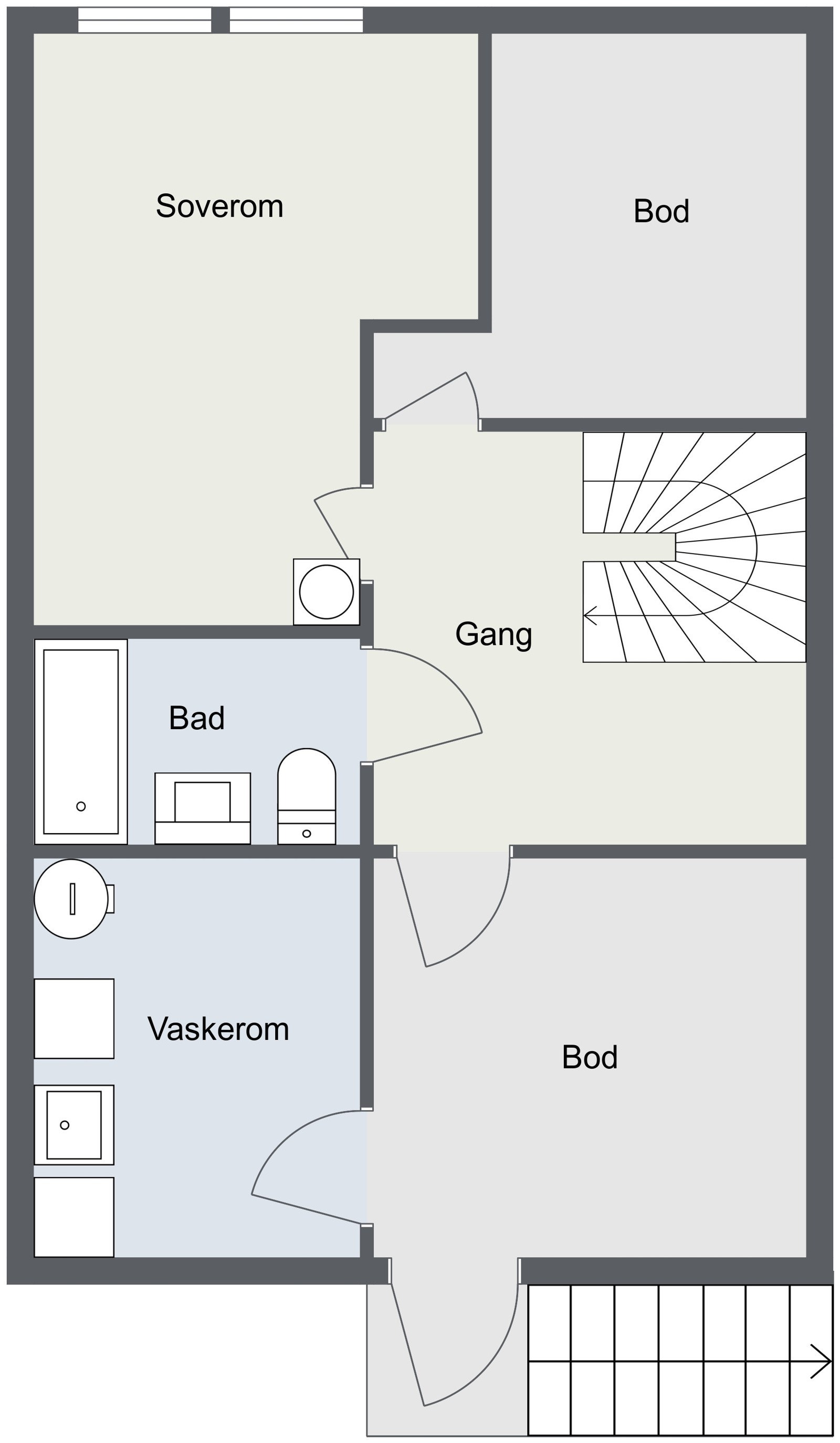 Valldalveien 26 - U. Etasje - 2D Floor Plan Galleribilde