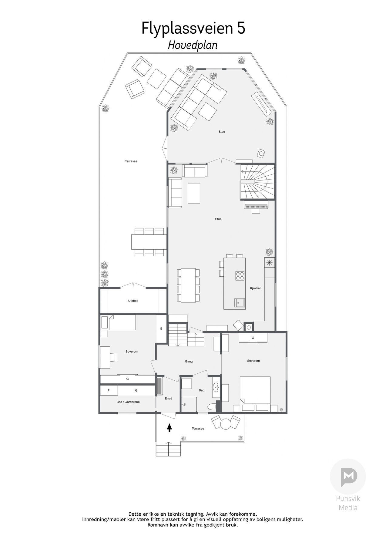 Flyplassveien 5 - Hovedplan - 2D Galleribilde