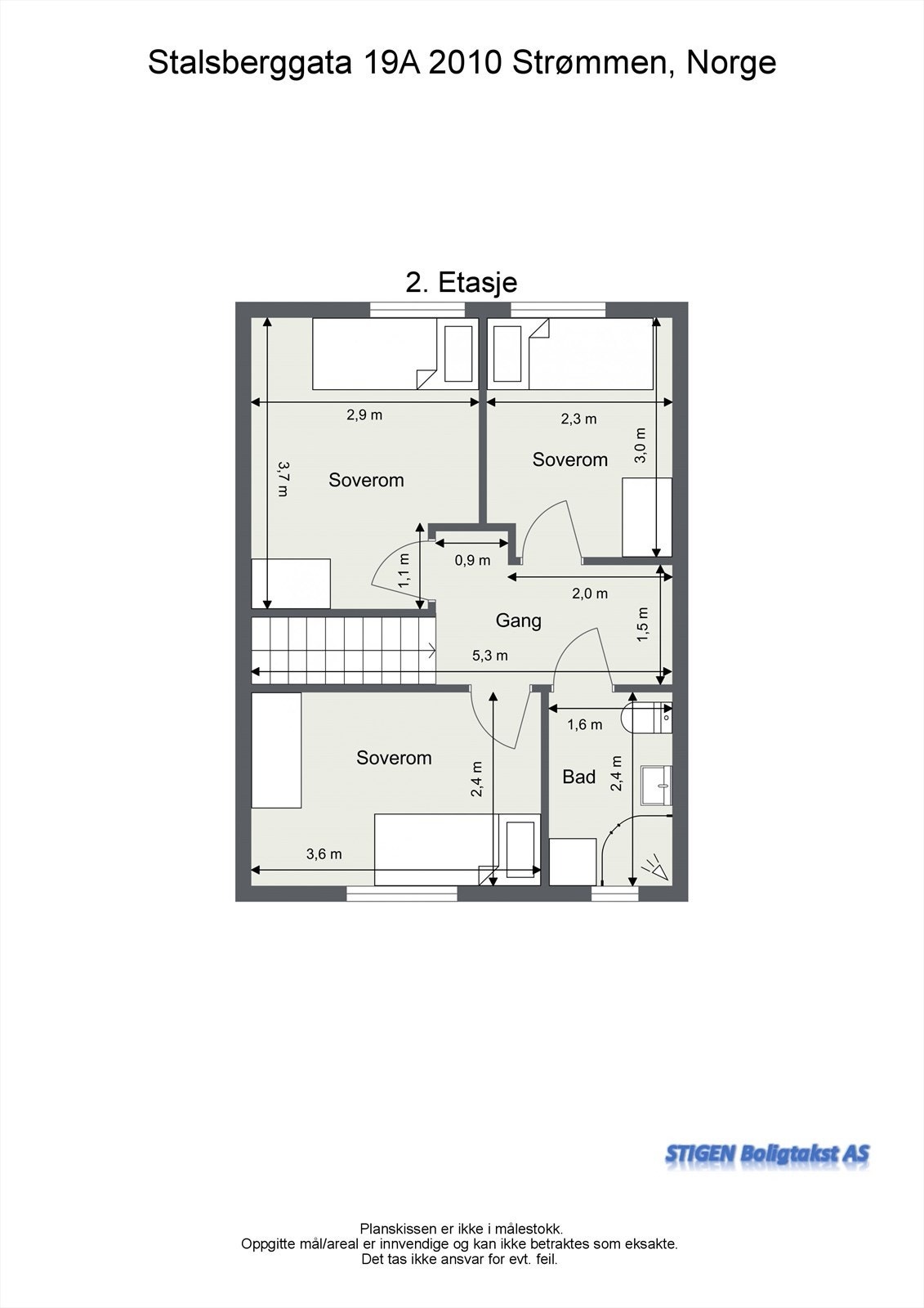 Plantegning 2.etasje Galleribilde