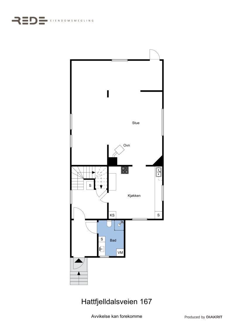 Plantegning 1. etg. Galleribilde