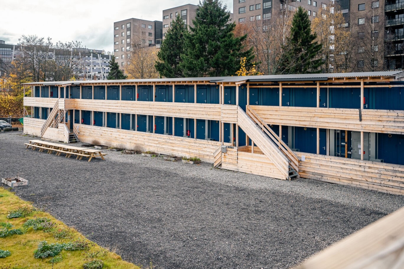 Boligmoduler. Hver hybel ha egen inngang Galleribilde