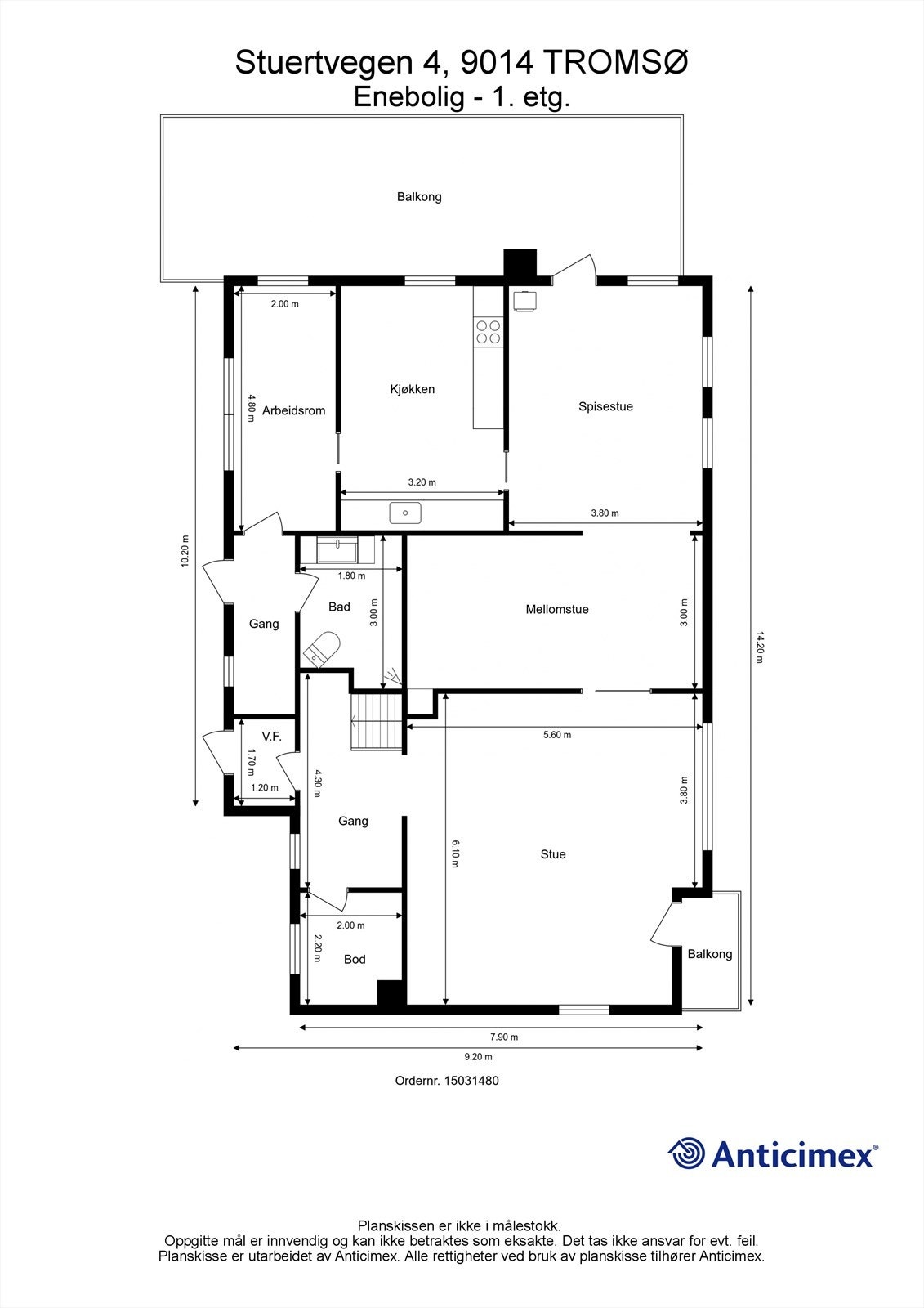 Planløsning 1. etasje Galleribilde