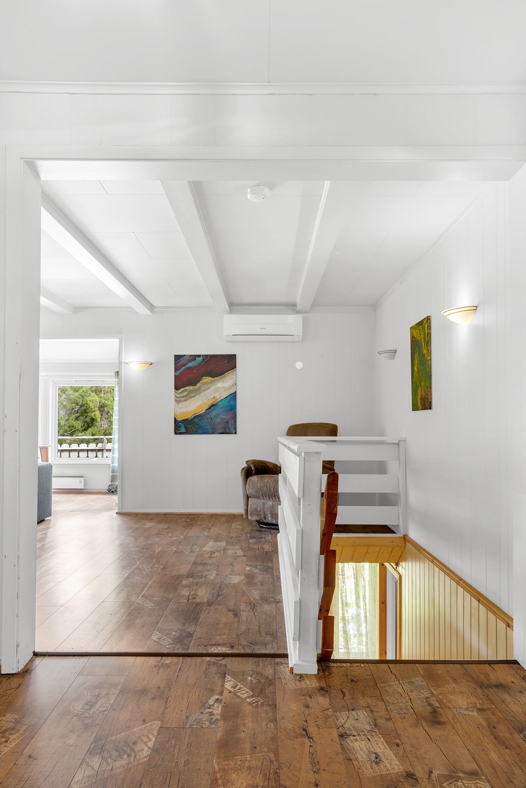 Det er montert en varmepumpe i stua. Galleribilde