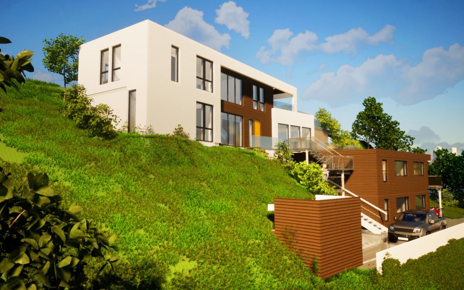 Ilustrasjon av bebyggelse Galleribilde