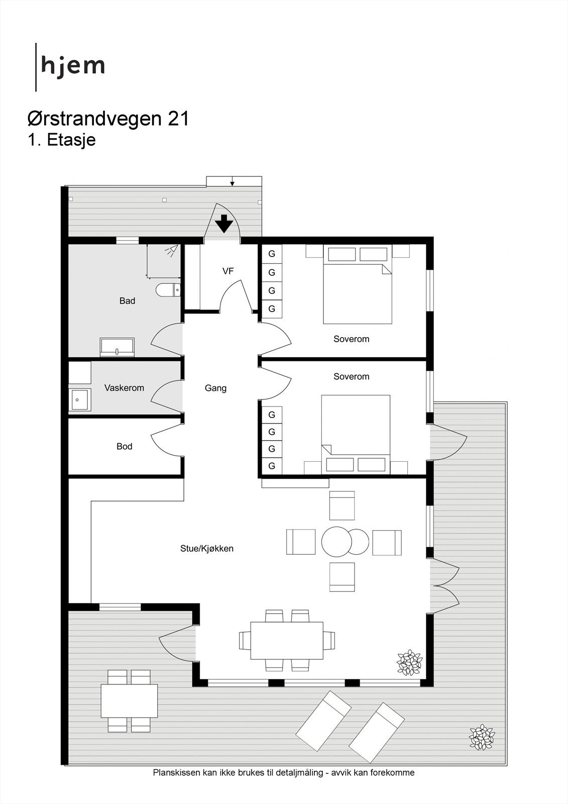 Ørstrandvegen 21 - 2D - 1. Etasje Galleribilde