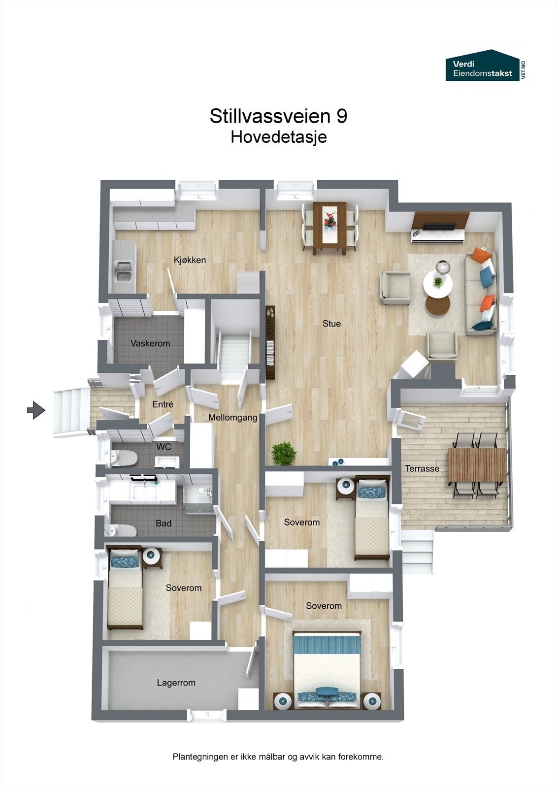 Stillvassveien 9 - 3D - Hovedetasje Galleribilde