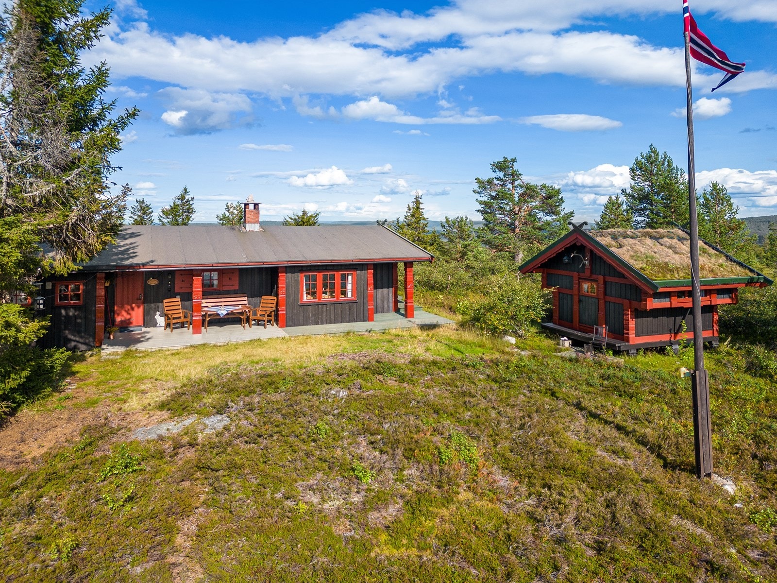 Ryddet og fin tomt, med god boltreplass til lek og moro. Perfekt feks for småbarnsfamilier. Galleribilde