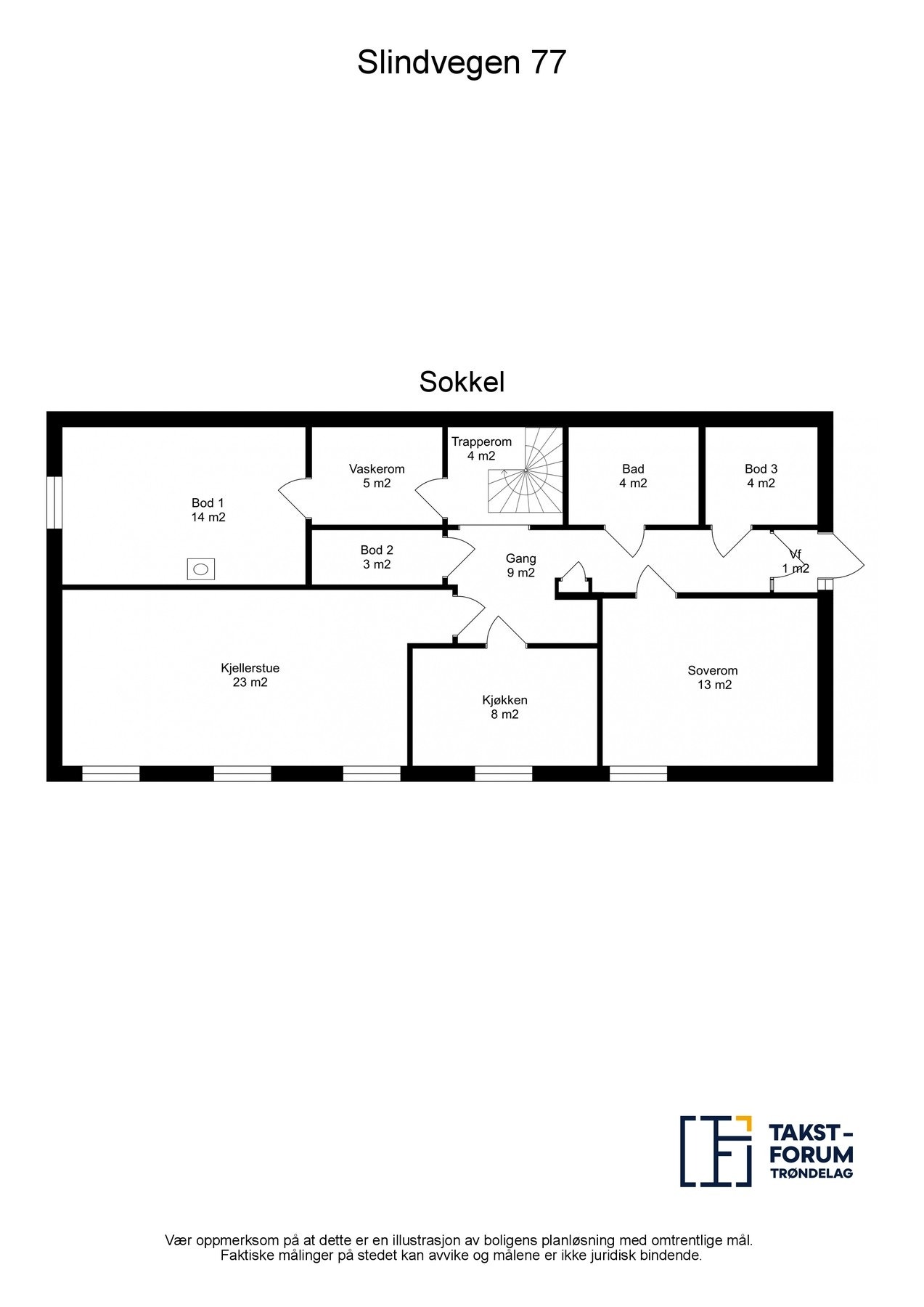 Plantegning - Sokkel. Galleribilde