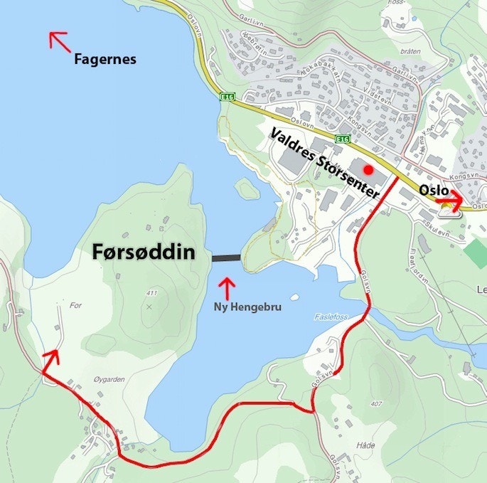 Kart med veibeskrivelse Galleribilde