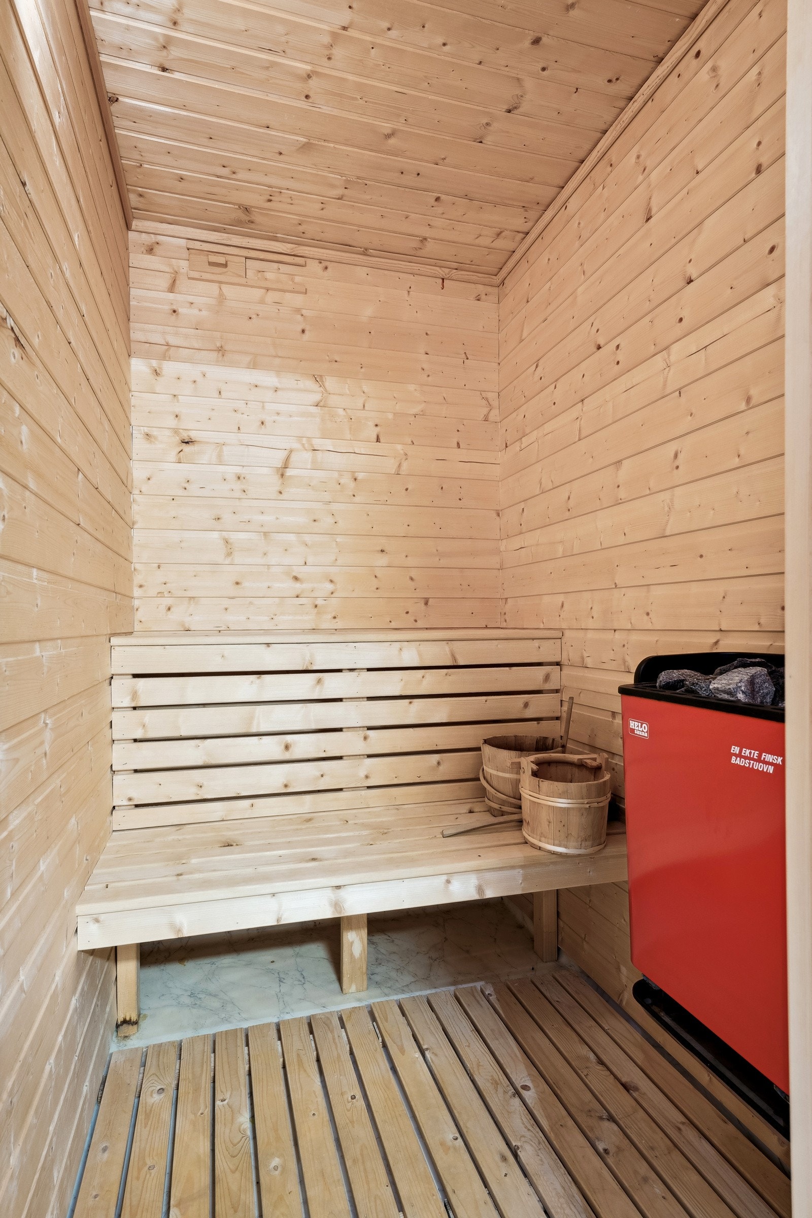 Sauna som løyser opp slitne kroppar etter dages fjelltur eller tur i skibakken. Galleribilde